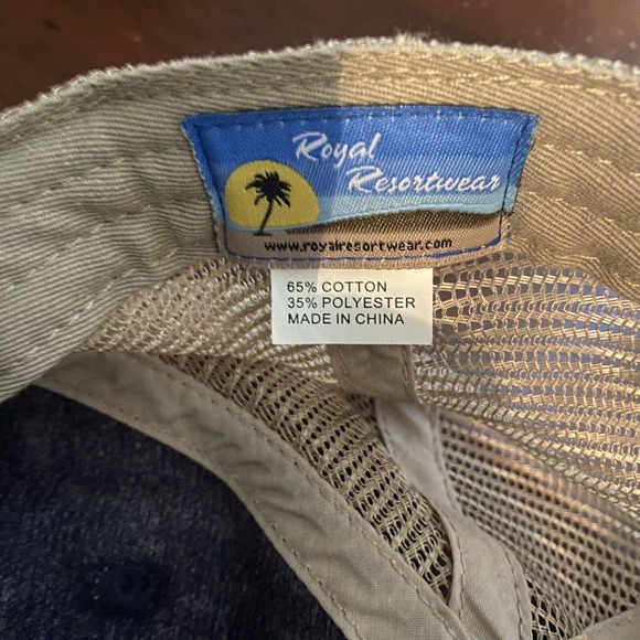 Sanibel Island Denim Mesh Trucker Hat Adjustable Unisex Royal Resortwear - Picture 5 of 5